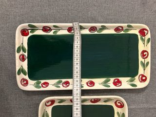 Juego de 2 Platos Rectangulares Decorados