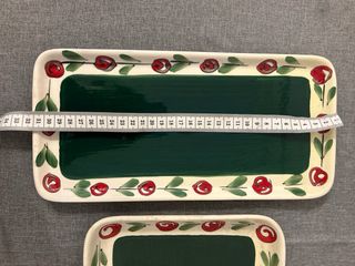 Juego de 2 Platos Rectangulares Decorados