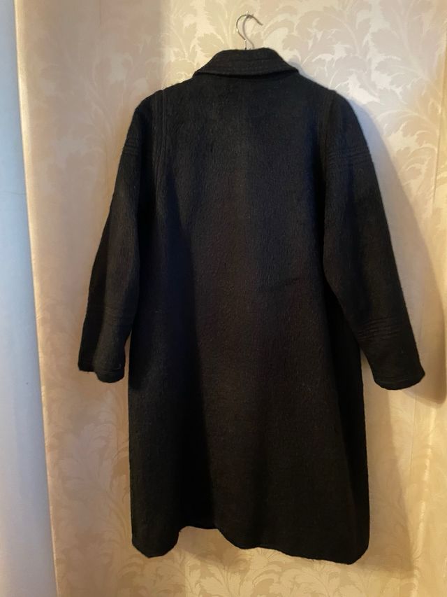 Casaco preto de lhama vintage