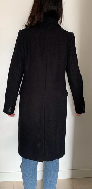Abrigo lana corte recto Modström
