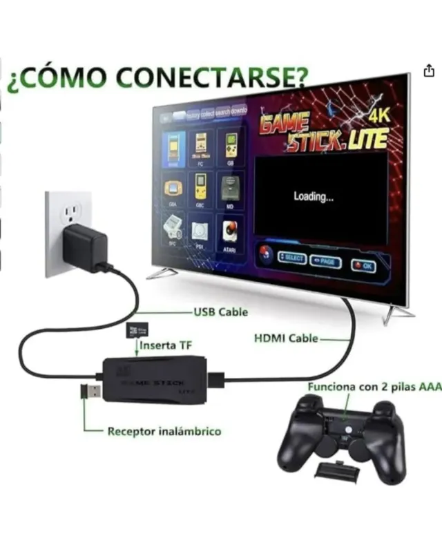 Consola M8 Lite 4K Retro 2 Mandos Inalambricos
