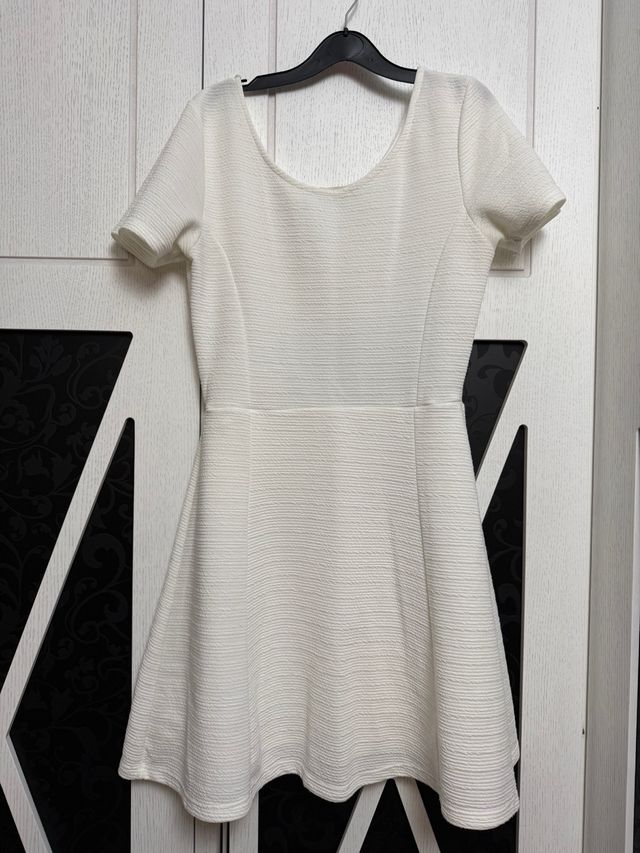 Vestido blanco manga corta