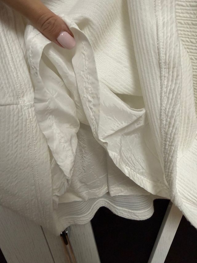 Vestido blanco manga corta