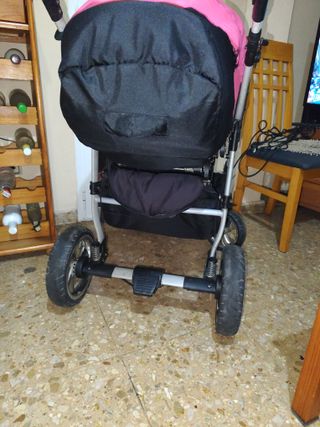 CARRITO DE PASEO PARA BEBE COLOR ROSA
