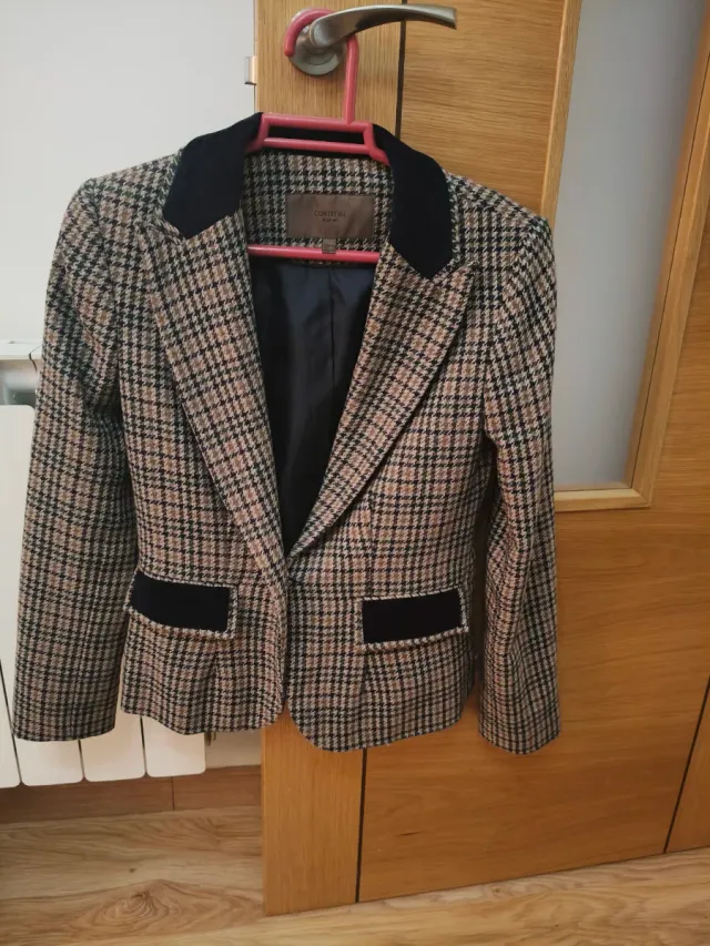 Chaqueta Cortefiel cuadros Talla S