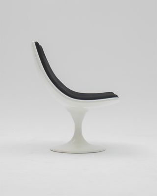 Silla Moon Chair Space Age Negra y Blanca