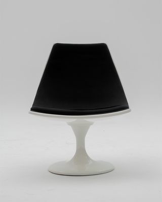 Silla Moon Chair Space Age Negra y Blanca