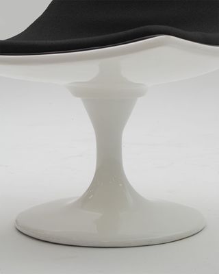 Silla Moon Chair Space Age Negra y Blanca