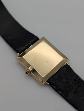 Reloj Omega Oro 18k Cuadrado Negro