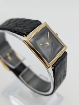 Reloj Omega Oro 18k Cuadrado Negro
