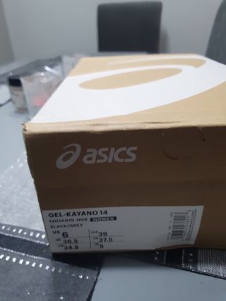 Asics Gel-Kayano 14 Mujer Negro/Gris Talla 39