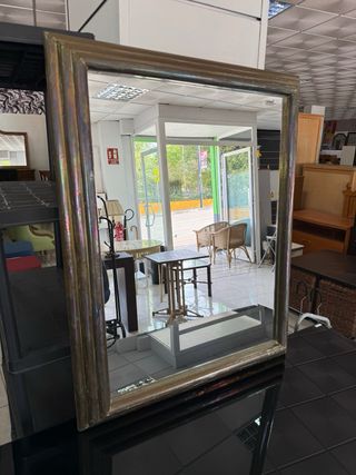 Espejo de diseño madera y cristal