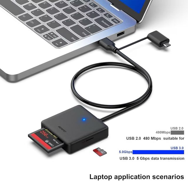 Lector Tarjetas BENFEI USB-C 4 en 1