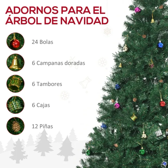 Árbol Navidad con adornos