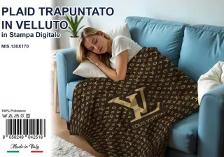 Plaid Trapuntato in Velluto Louis Vuitton
