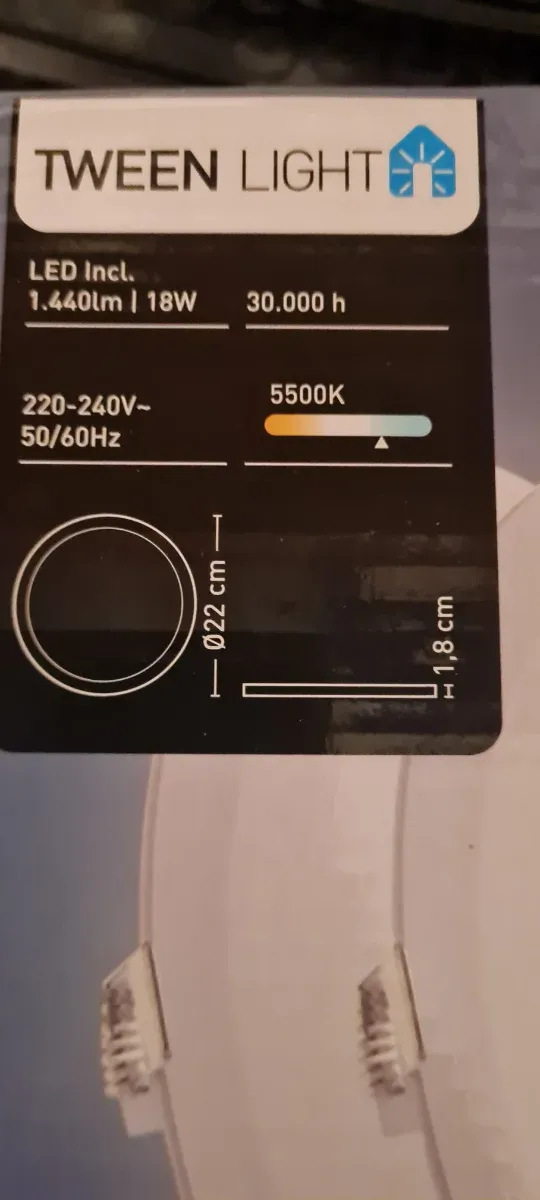 3 Focos LED Empotrables Redondos 18W