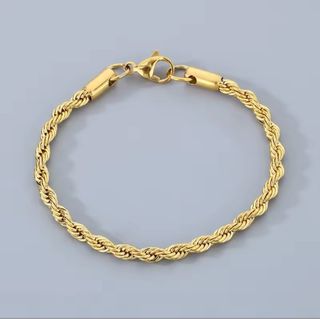 Pulsera oro trenzado 18k