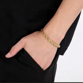 Pulsera oro trenzado 18k
