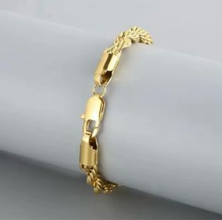 Pulsera oro trenzado 18k