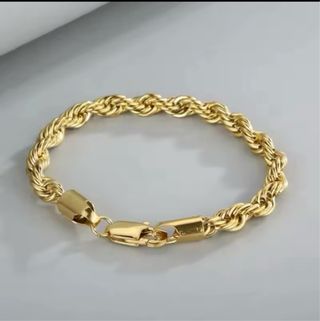 Pulsera oro trenzado 18k