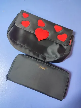 Bolso y monedero Moschino negro