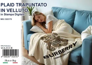Plaid Trapuntato Velluto Stampa Digitale