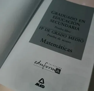 LIBRO MAD INGLÉS + MATEMÁTICAS, prueba FP y ESO