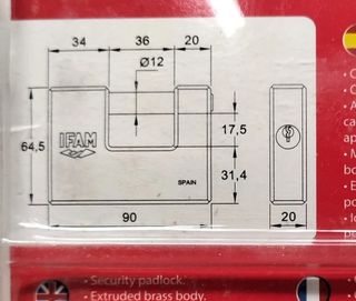 Candado nuevo IFAM U90