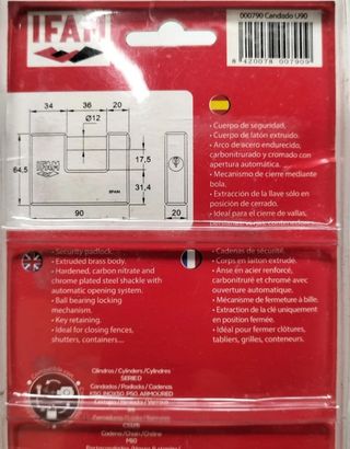 Candado nuevo IFAM U90