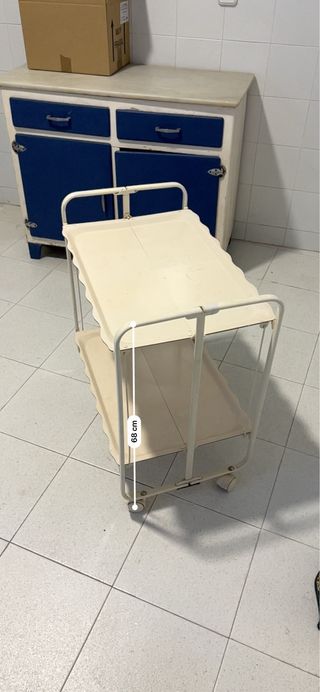 Carrito auxiliar vintage plegable metal