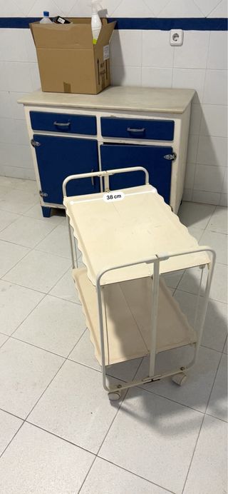 Carrito auxiliar vintage plegable metal