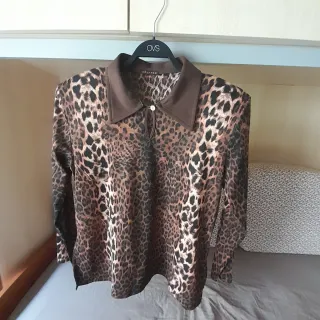 Maglietta curvy leopardata Mélange – taglia XXL