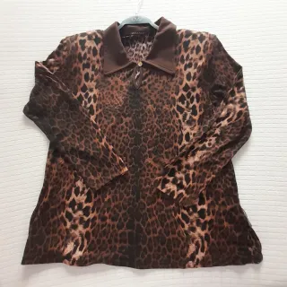 Maglietta curvy leopardata Mélange – taglia XXL