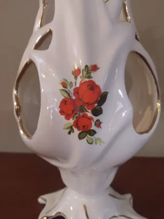 Lote Cerámica: Jarrón y Cisne