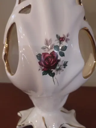 Lote Cerámica: Jarrón y Cisne