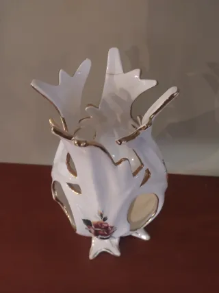 Lote Cerámica: Jarrón y Cisne