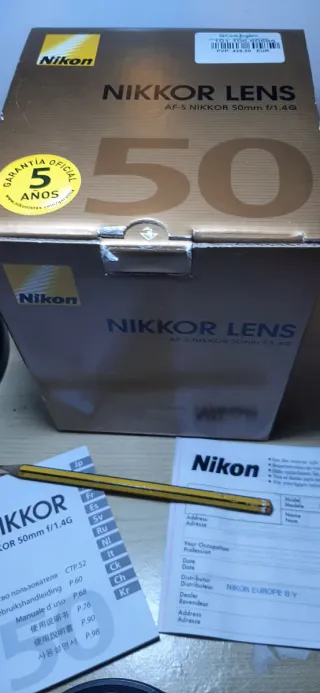 Objetivo AF-S  Nikon 50mm f/1.4G. Prácticamente si