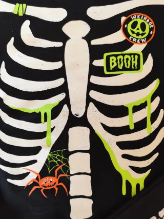 Halloween Chándal esqueleto niño T. 7-8 años