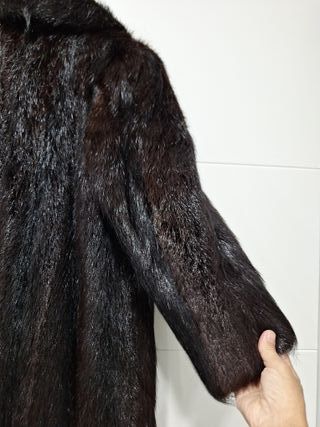 Abrigo largo tipo visón