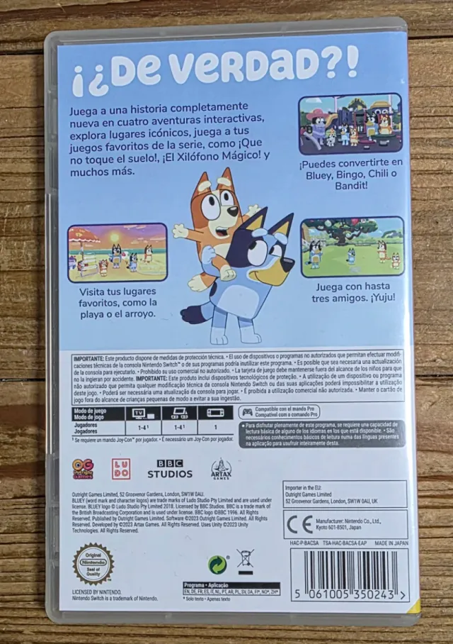 Bluey el Videojuego para Nintendo Switch