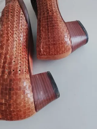 Zapatos de vestir mujer, vintage piel