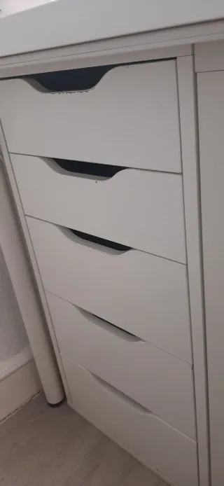 2 Cajoneras Blancas de madera