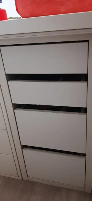 2 Cajoneras Blancas de madera