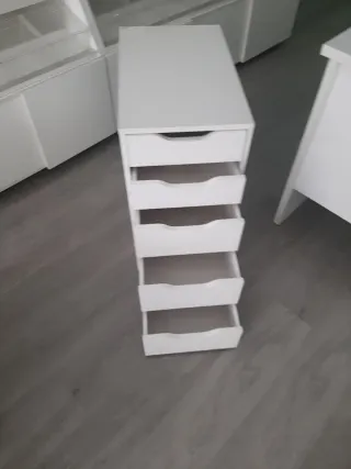 2 Cajoneras Blancas de madera