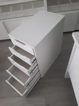 2 Cajoneras Blancas de madera