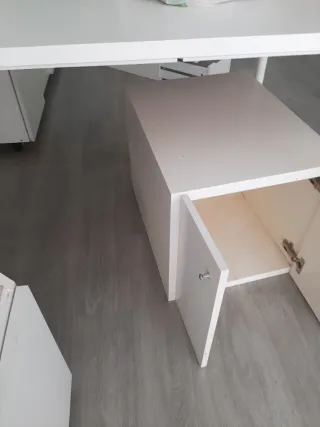 2 Cajoneras Blancas de madera