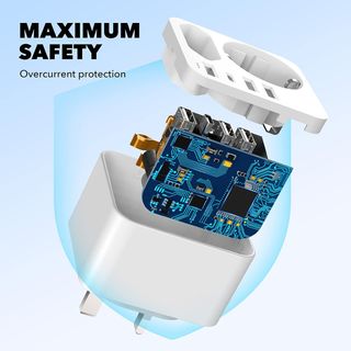 Adaptador Enchufe Europeo a UK 6 en 1