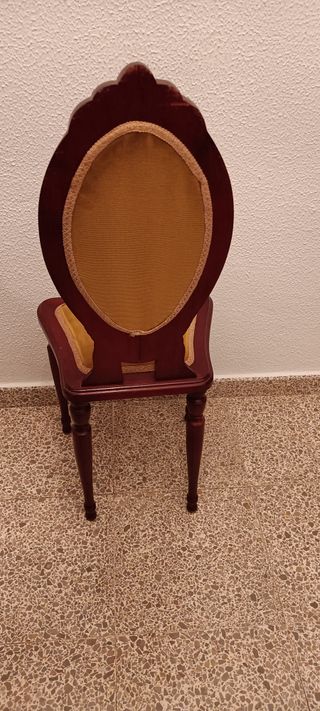Silla Isabelina Madera y Terciopelo