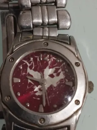 Reloj Dumont Plata y Rojo
