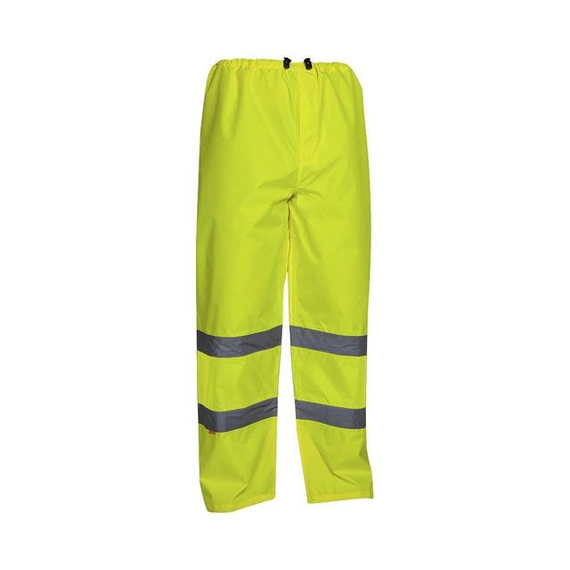 Chubasquero amarillo con bandas reflectantes